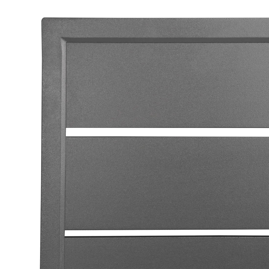 Bolero Aluminium Square Table Top Dark Grey 700mm - Image 3