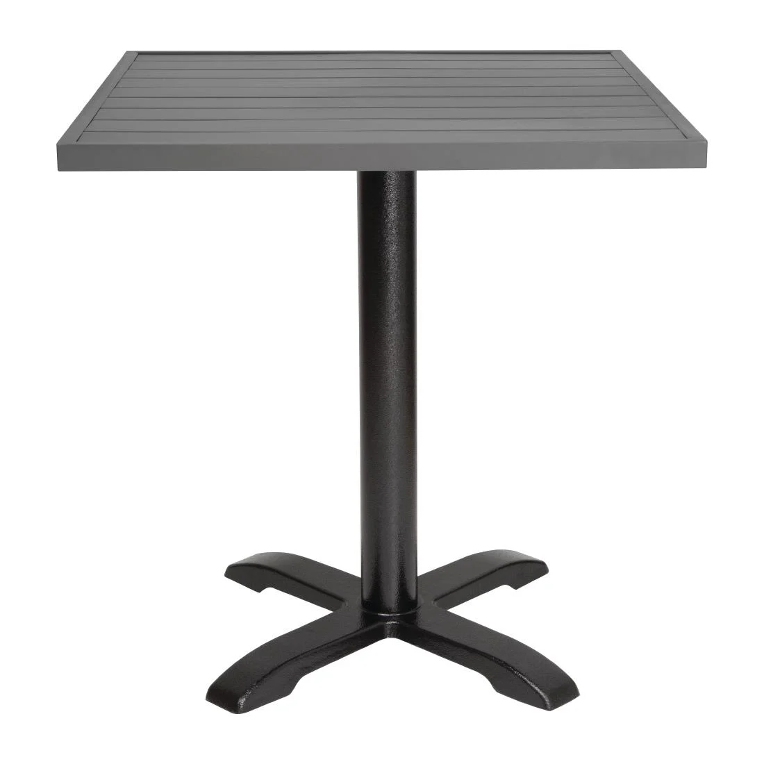 Bolero Aluminium Square Table Top Dark Grey 700mm - Image 4