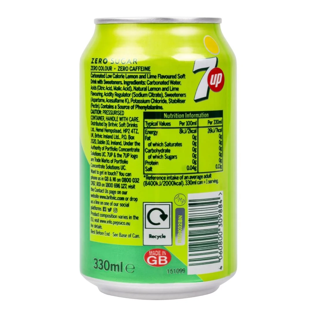 7UP Zero Cans - 330ml (24 Pack) - Image 3