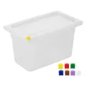 Hygiplas Click PP GN Container 1/4 with Lid & 7 Colour Clips 150mm 3.7Ltr (4 Pack) - Image 2