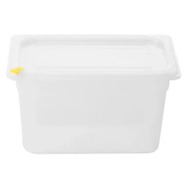 Hygiplas Click PP GN Container 1/4 with Lid & 7 Colour Clips 150mm 3.7Ltr (4 Pack)