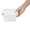 Hygiplas Click PP GN Container 1/6 with Lid & 7 Colour Clips 100mm 1.5Ltr (4 Pack) - Image 4