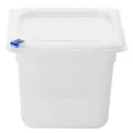 Hygiplas Click PP GN Container 1/6 with Lid & 7 Colour Clips 150mm 2.2Ltr (4 Pack) - Image 1