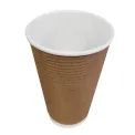 Fiesta Recyclable Coffee Cups Ripple Wall Kraft 455ml / 16oz (Pack of 500) - Image 4