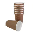 Fiesta Recyclable Coffee Cups Ripple Wall Kraft 455ml / 16oz (Pack of 500) - Image 5