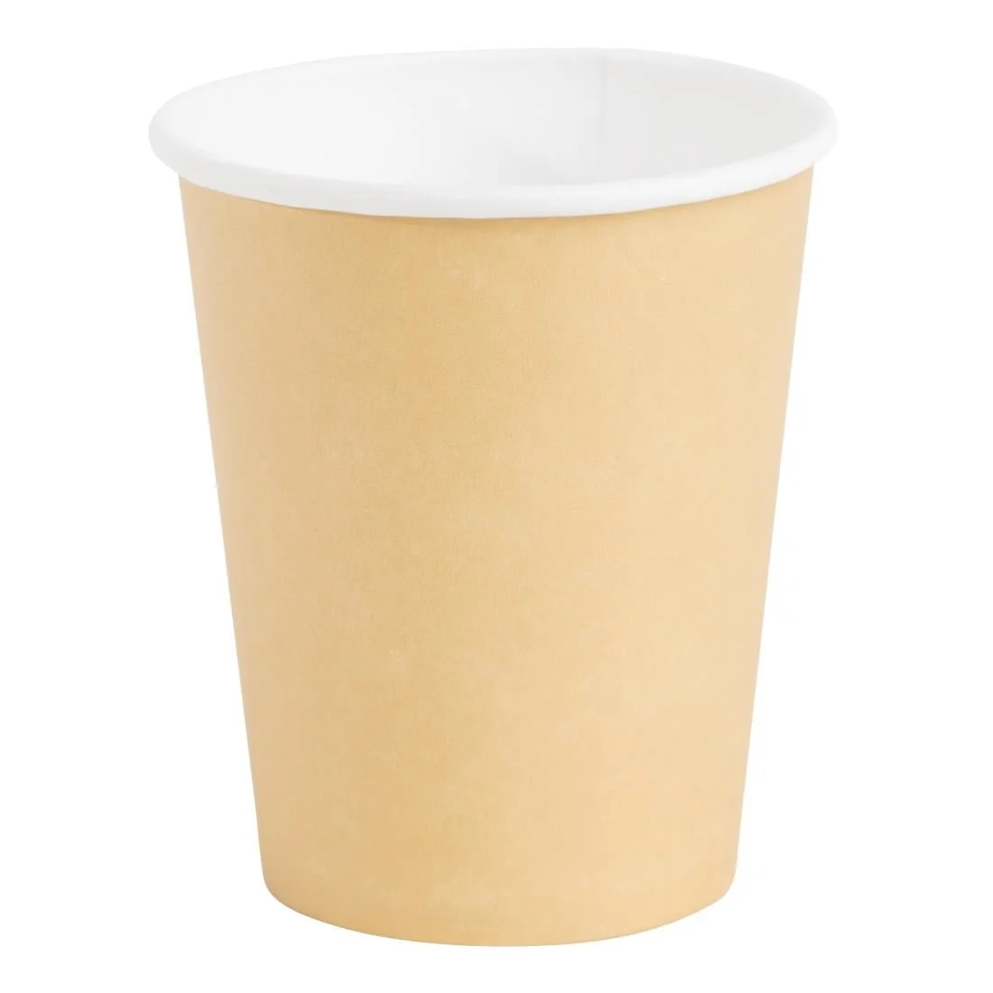 Fiesta Recyclable Coffee Cups Single Wall Kraft 225ml / 8oz (Pack of 50) - Image 1
