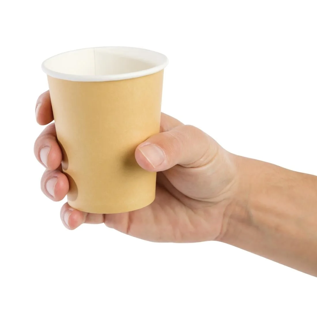 Fiesta Recyclable Coffee Cups Single Wall Kraft 225ml / 8oz (Pack of 50) - Image 3