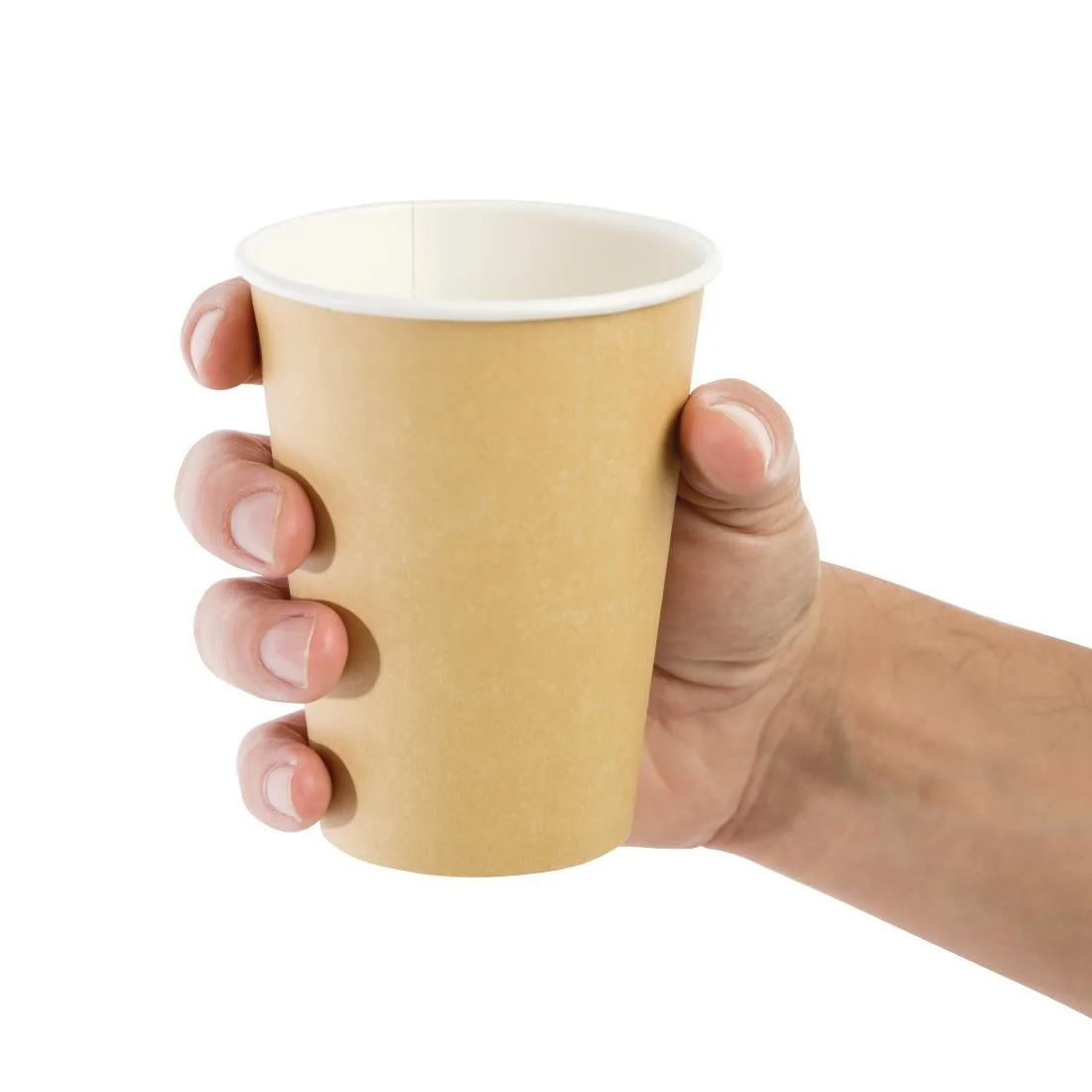 Fiesta Recyclable Coffee Cups Single Wall Kraft 340ml / 12oz (Pack of 1000) - Image 4