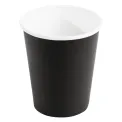 Fiesta Recyclable Coffee Cups Single Wall Black 225ml / 8oz (Pack of 50) - Image 1