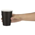 Fiesta Recyclable Coffee Cups Single Wall Black 340ml / 12oz (Pack of 50) - Image 5
