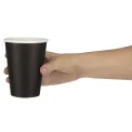 Fiesta Recyclable Coffee Cups Single Wall Black 340ml / 12oz (Pack of 1000) - Image 5