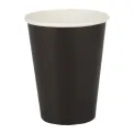 Fiesta Recyclable Coffee Cups Single Wall Black 340ml / 12oz (Pack of 1000) - Image 1