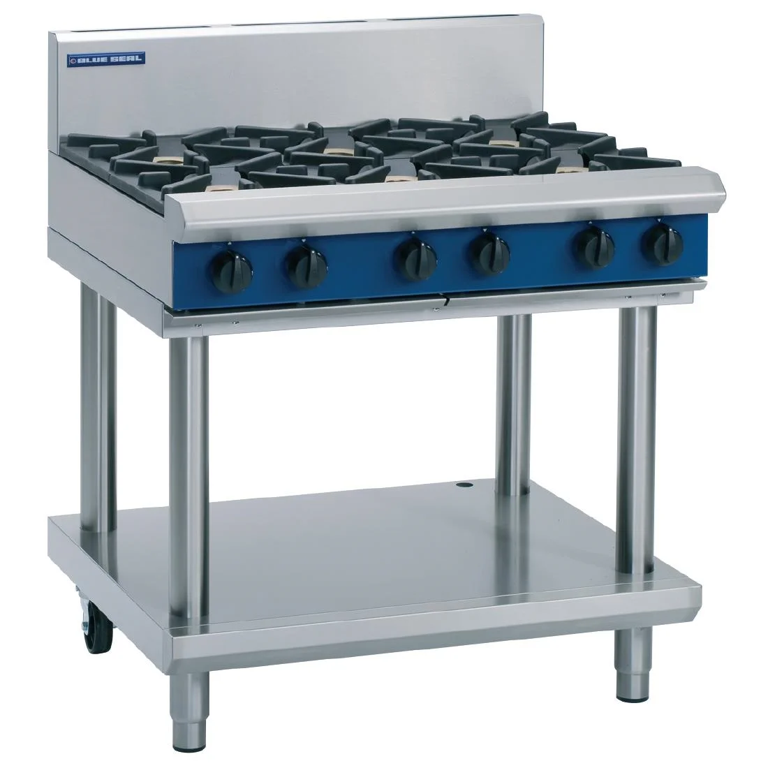 Blue Seal Evolution Cooktop 6 Open Burners Nat Gas on Stand 900mm G516D-LS/N - Image 1