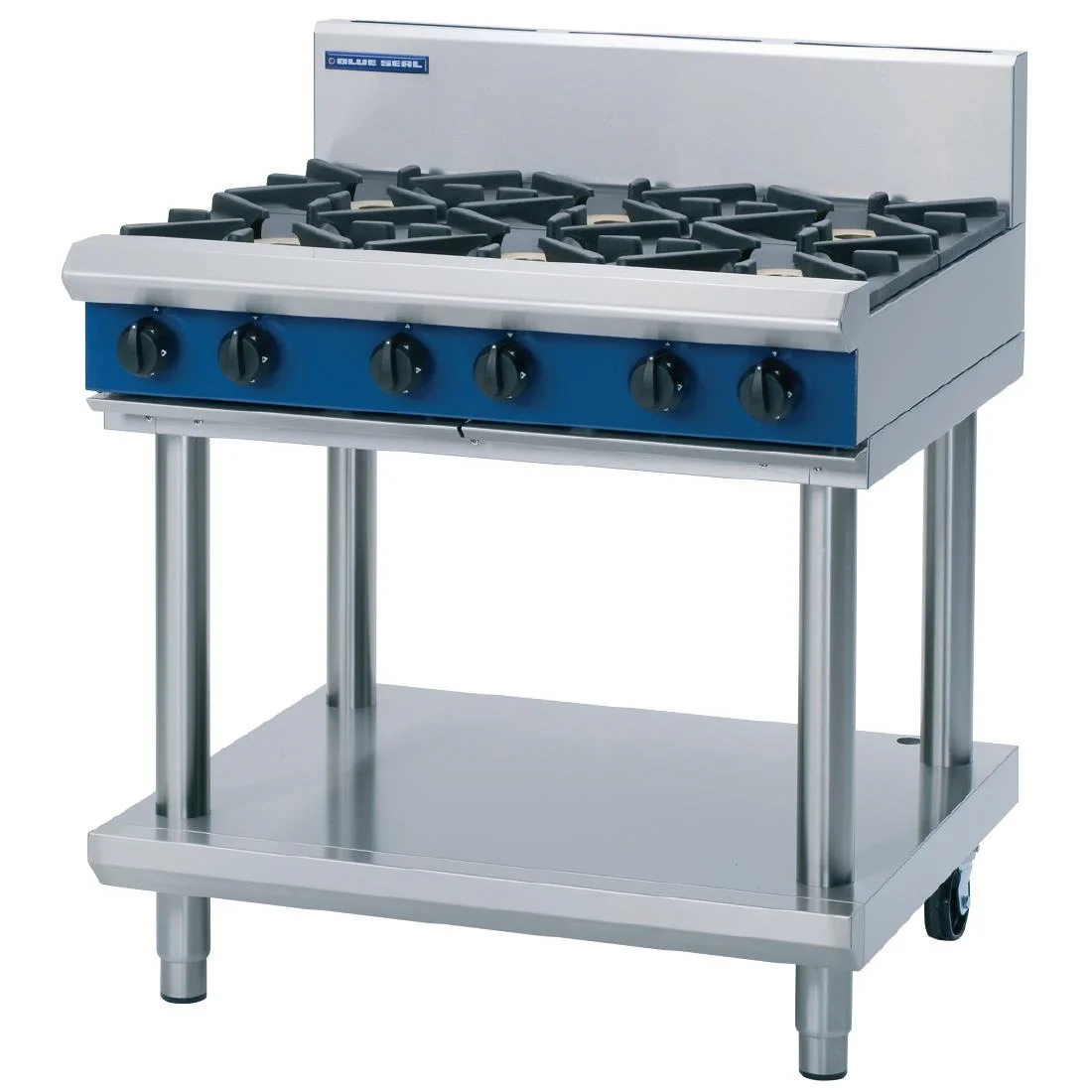 Blue Seal Evolution Cooktop 6 Open Burners Nat Gas on Stand 900mm G516D-LS/N - Image 2