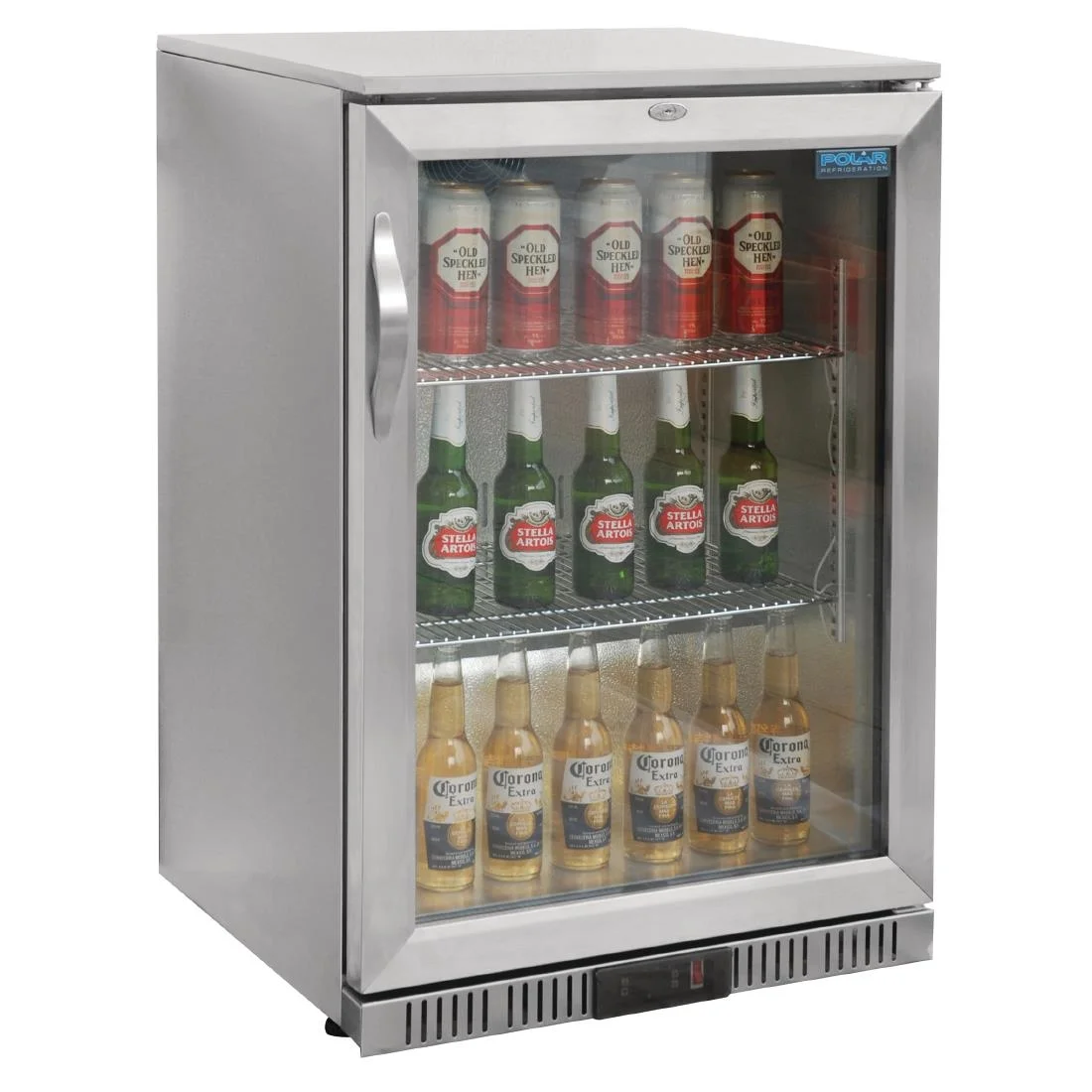 Polar Back Bar Cooler with Hinged Door in Stainless Steel 138Ltr - Image 4
