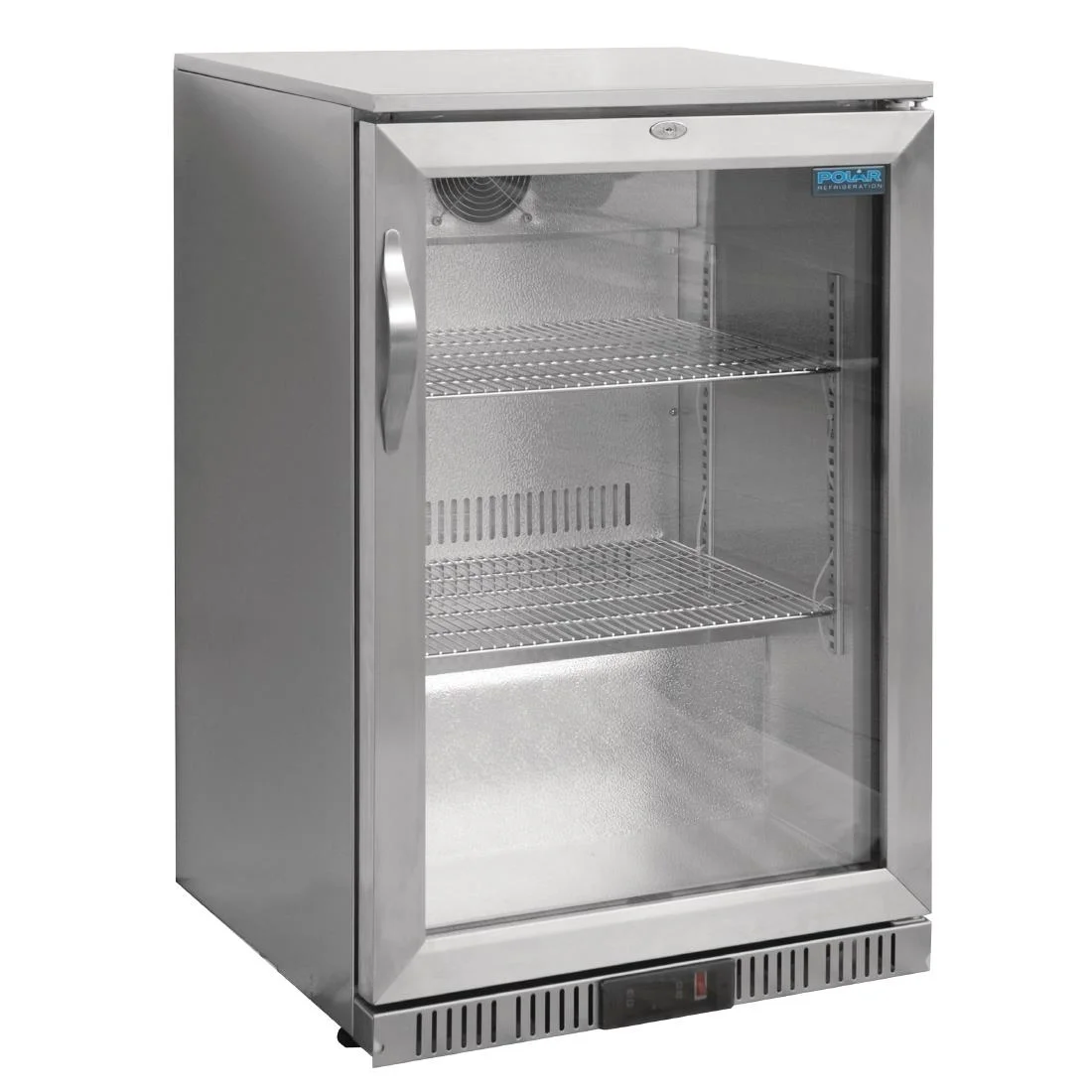 Polar Back Bar Cooler with Hinged Door in Stainless Steel 138Ltr - Image 1