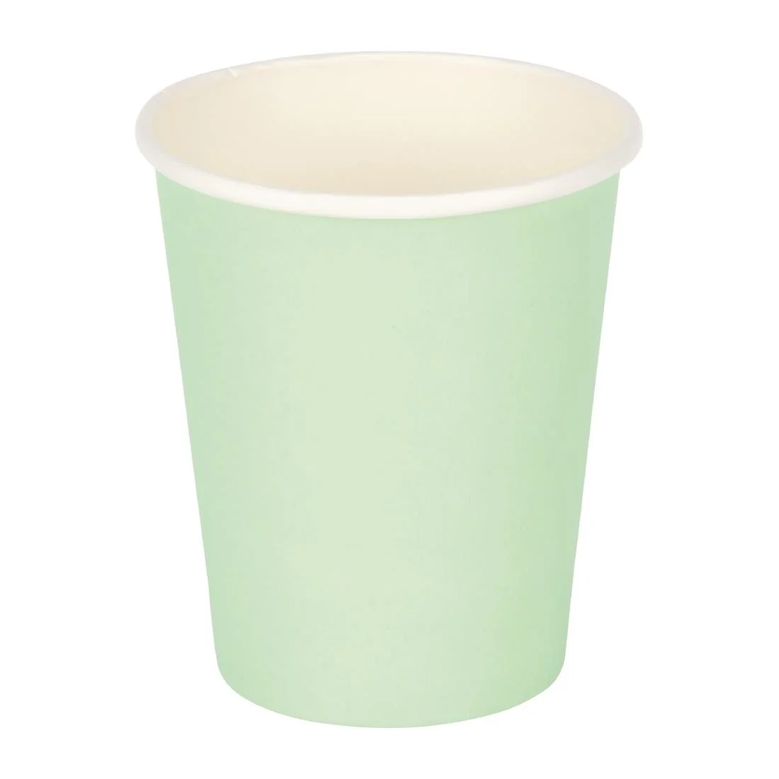 Fiesta Recyclable Coffee Cups Single Wall Turquoise 225ml / 8oz (Pack of 50) - Image 1