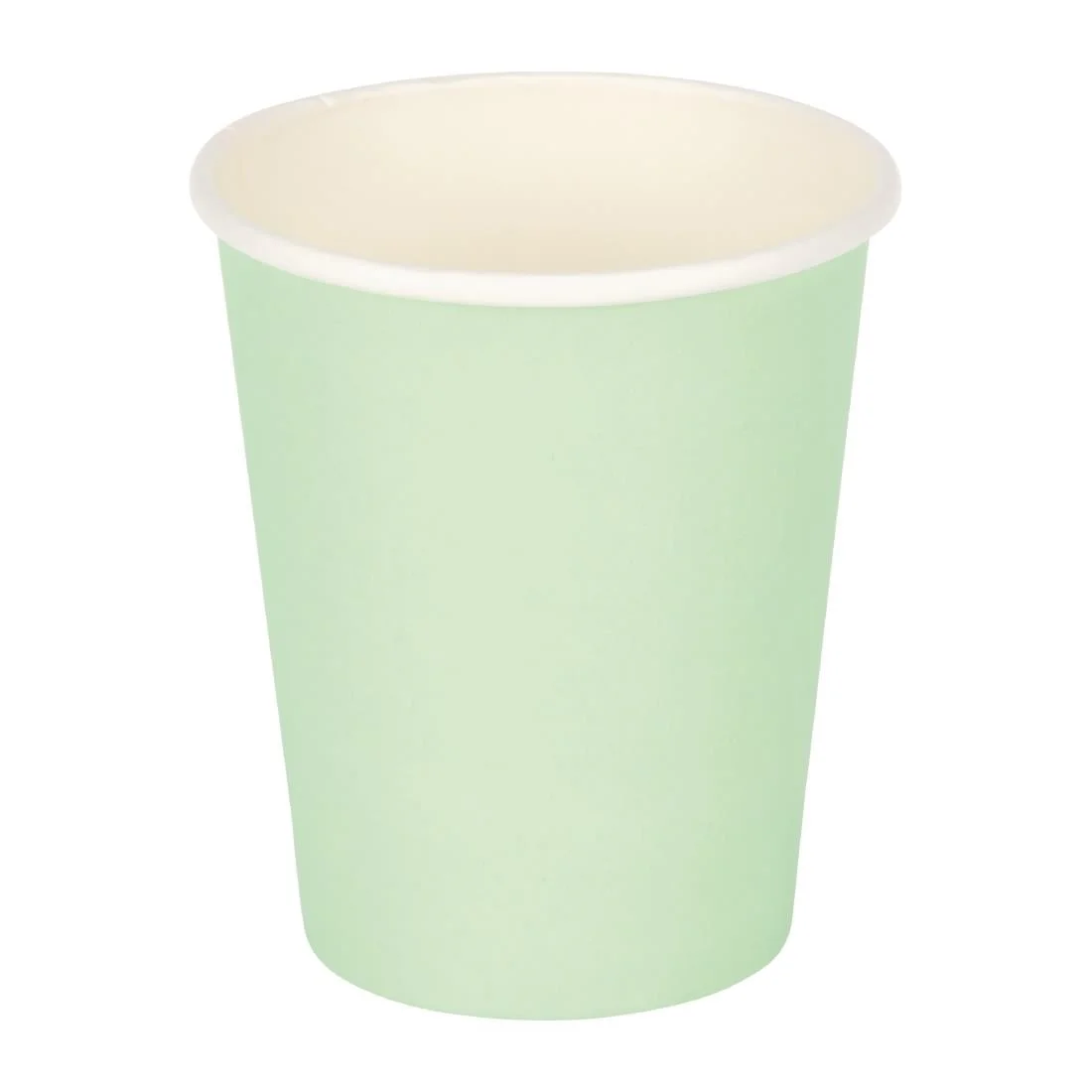 Fiesta Recyclable Coffee Cups Single Wall Turquoise 225ml / 8oz (Pack of 1000) - Image 1