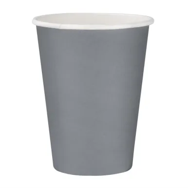 Fiesta Recyclable Coffee Cups Single Wall Charcoal 340ml / 12oz (Pack of 1000)