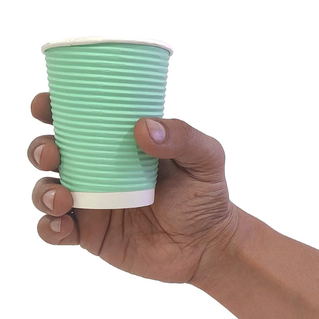 Fiesta Recyclable Coffee Cups Ripple Wall Turquoise 225ml / 8oz (Pack of 500) - Image 6