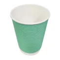 Fiesta Recyclable Coffee Cups Ripple Wall Turquoise 340ml / 12oz (Pack of 500) - Image 4
