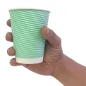 Fiesta Recyclable Coffee Cups Ripple Wall Turquoise 340ml / 12oz (Pack of 500) - Image 5