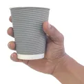 Fiesta Recyclable Coffee Cups Ripple Wall Charcoal 340ml / 12oz (Pack of 25) - Image 4