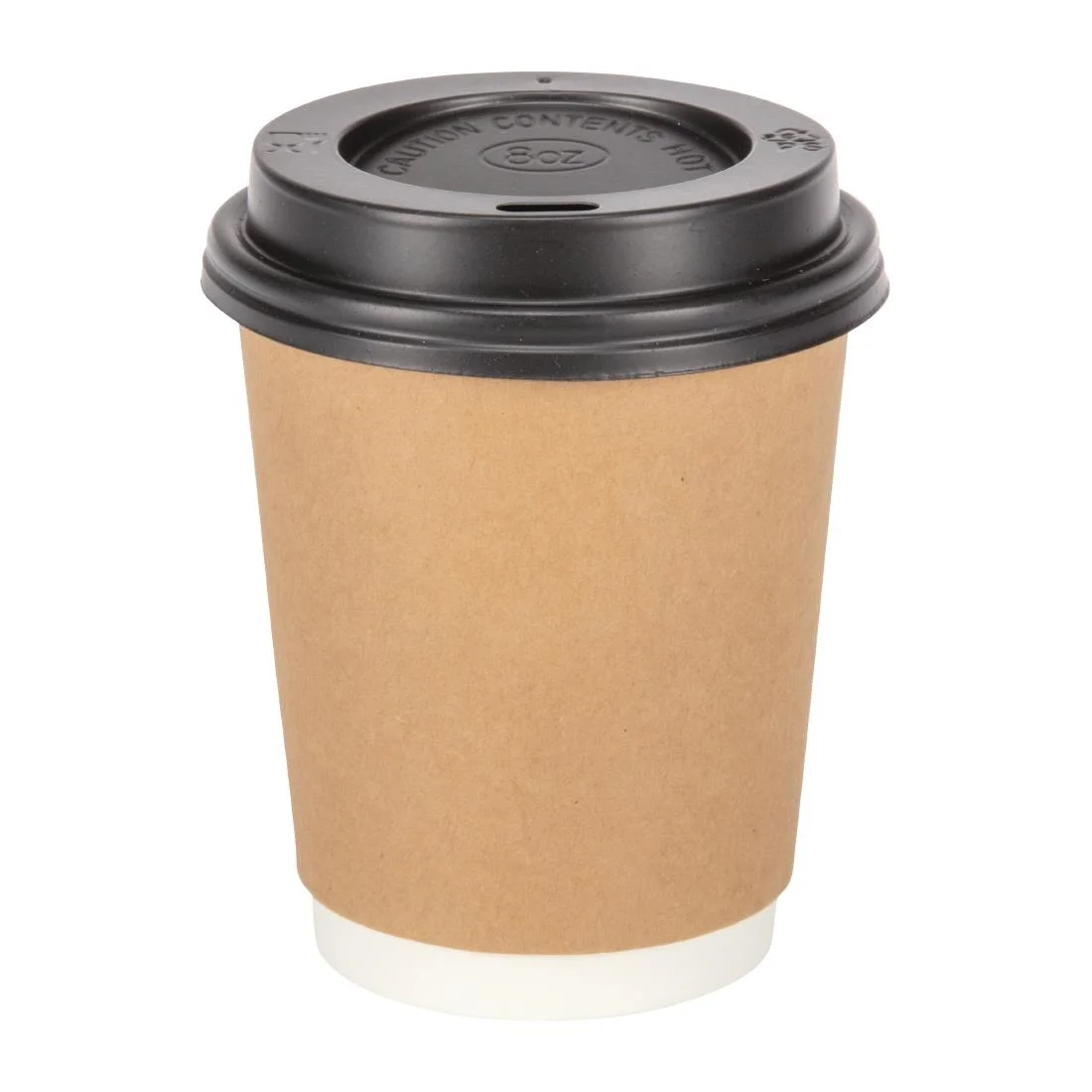 Fiesta Recyclable Coffee Cups Double Wall Kraft 225ml / 8oz (Pack of 25) - Image 4