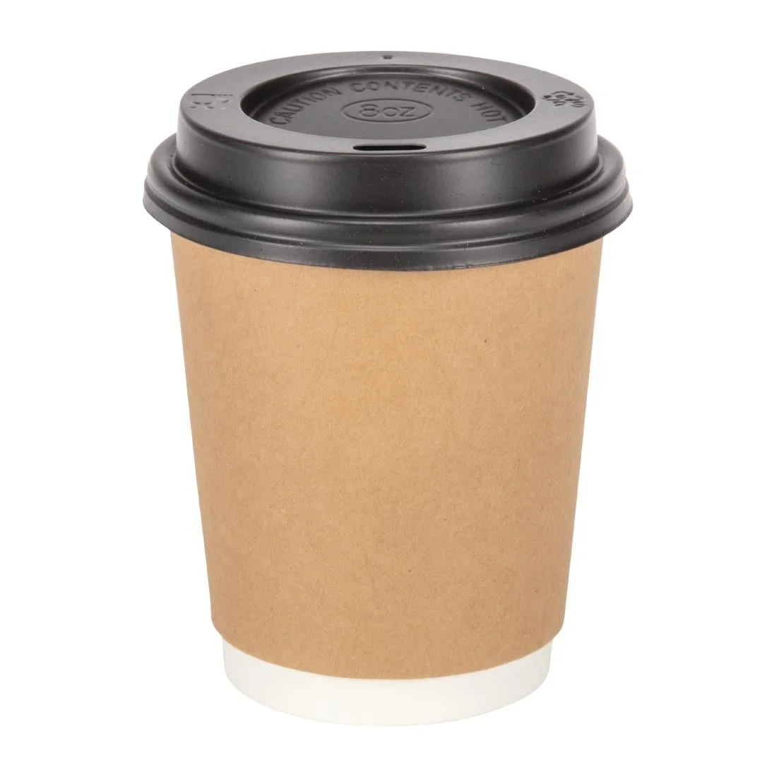 Fiesta Recyclable Coffee Cups Double Wall Kraft 225ml / 8oz (Pack of 500) - Image 4
