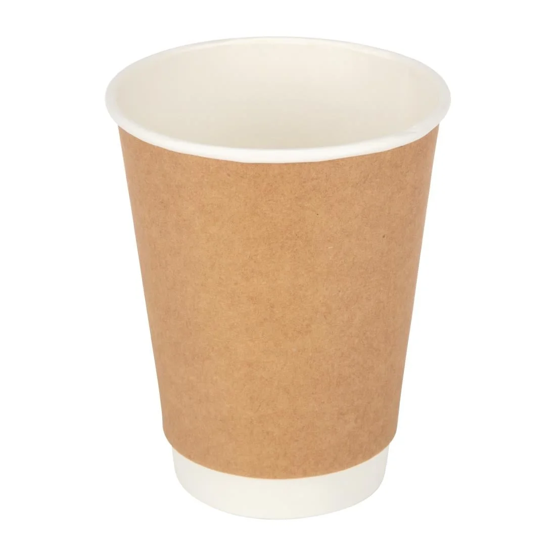 Fiesta Recyclable Coffee Cups Double Wall Kraft 340ml / 12oz (Pack of 500) - Image 1