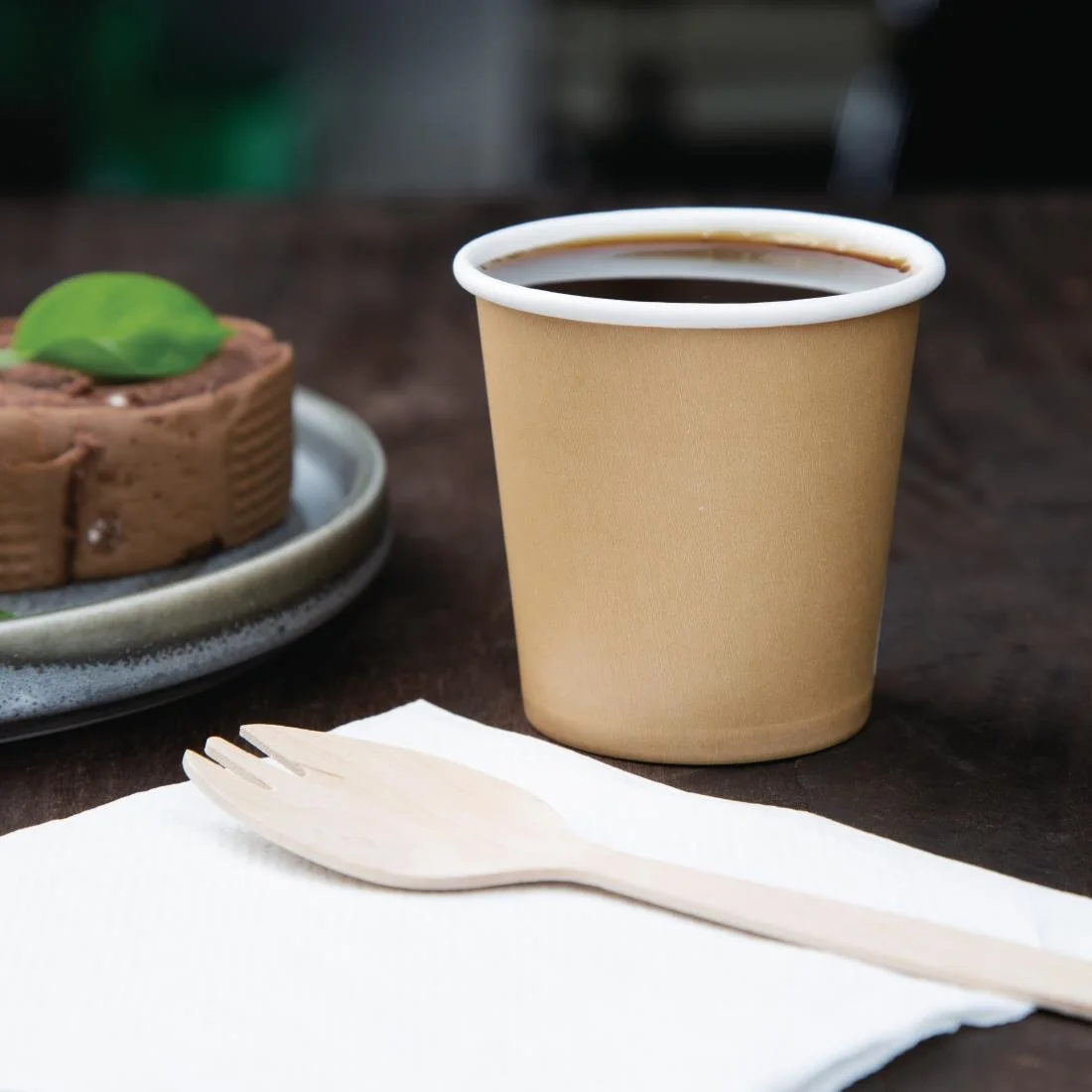 Fiesta Recyclable Espresso Cups Single Wall Kraft 112ml / 4oz (Pack of 1000) - Image 4