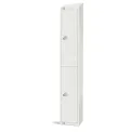 Elite Double Door Electronic Combination Locker with Sloping Top White - Image 1