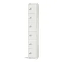 Elite Six Door Manual Combination Locker Locker White - Image 1