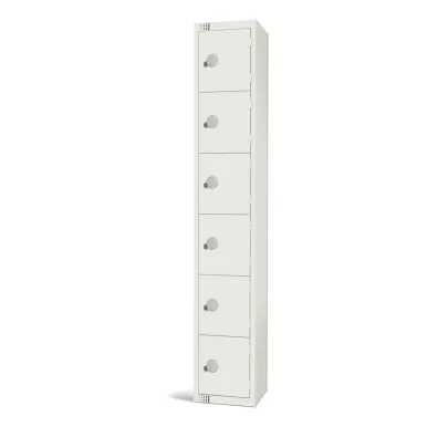 Elite Six Door Electronic Combination Locker White