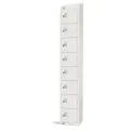 Elite Eight Door Coin Return Locker with Sloping Top White - Image 1