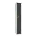 Elite Single Door Padlock Locker Graphite Grey - Image 1