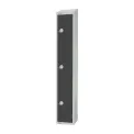 Elite Three Door Padlock Locker Graphite Grey with Sloping Top - Image 2