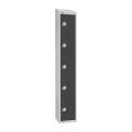 Elite Five Door Coin Return Locker with Sloping Top Graphite Grey - Image 1
