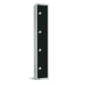 Elite Four Door Coin Return Locker Black - Image 1