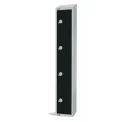 Elite Four Door Manual Combination Locker Locker Black with sloping top - Image 2