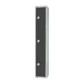 Elite Three Door Electronic Combination Locker with Sloping Top Graphite Grey - Image 3