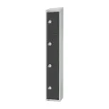 Elite Four Door Coin Return Locker with Sloping Top Graphite Grey - Image 3