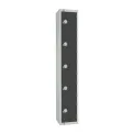 Elite Five Door Camlock Locker Graphite Grey - Image 1