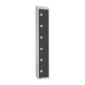 Elite Six Door Electronic Combination Locker with Sloping Top Graphite Grey - Image 1