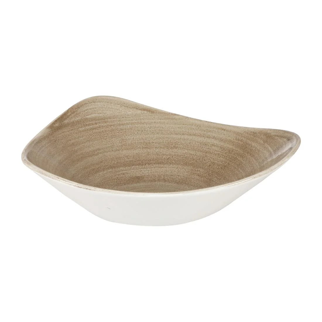 Churchill Stonecast Patina Antique Triangle Bowls Taupe 235mm - Image 1