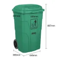 Jantex Wheelie Bin Green 120Ltr - Image 6