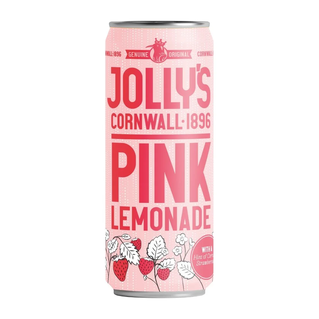 Jolly's Cornish Pink Lemonade Cans 250ml (24 Pack) - Image 1
