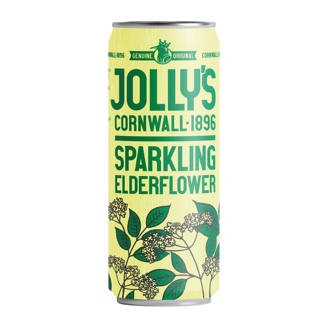 Jolly's Cornish Sparkling Elderflower Cans 250ml (24 Pack) - Image 1