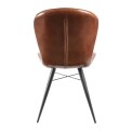 Lena Side Chair Pecan Brown leather (Pack of 2)