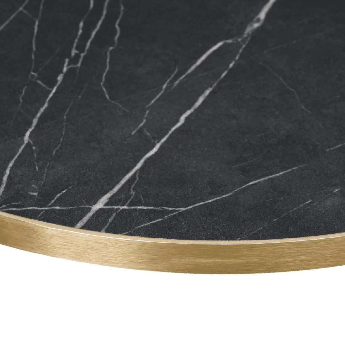 Omega Round Laminate Table Top Black Marble 700mm - Image 3